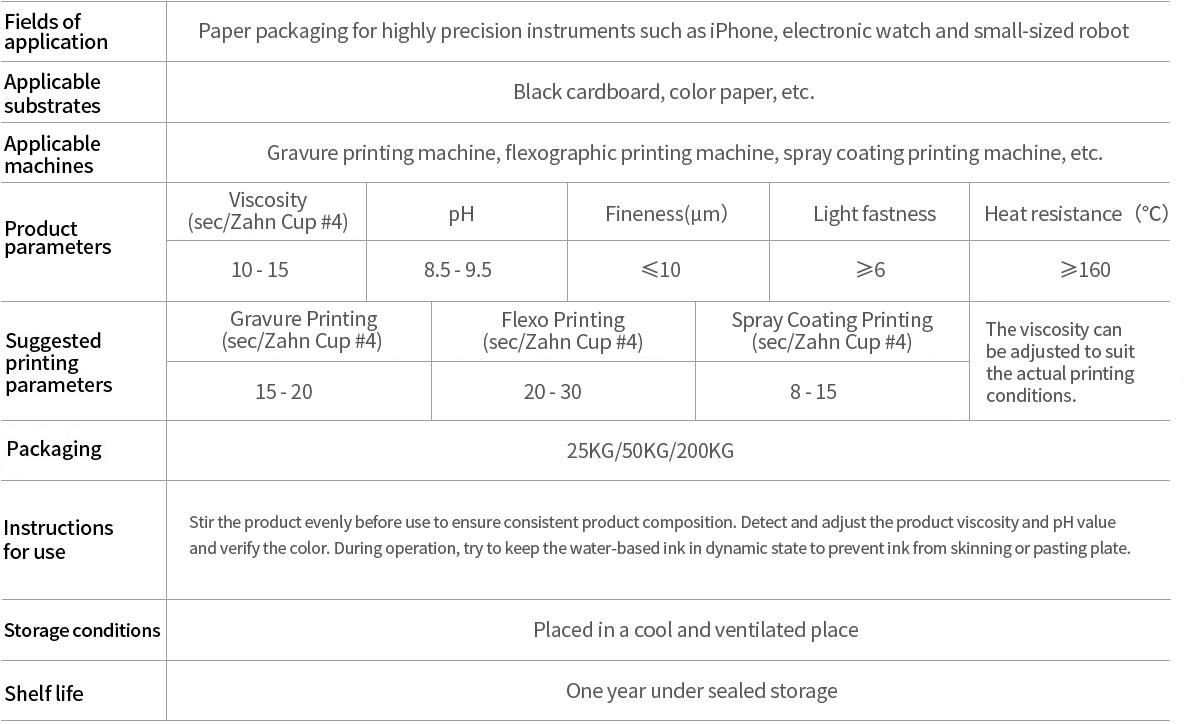 Water-based ink for electronic product packaging printing