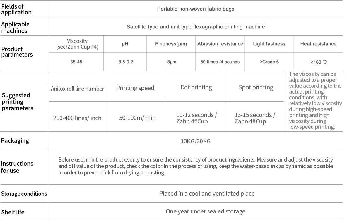 Water-based ink for non-woven fabric printing(图1)